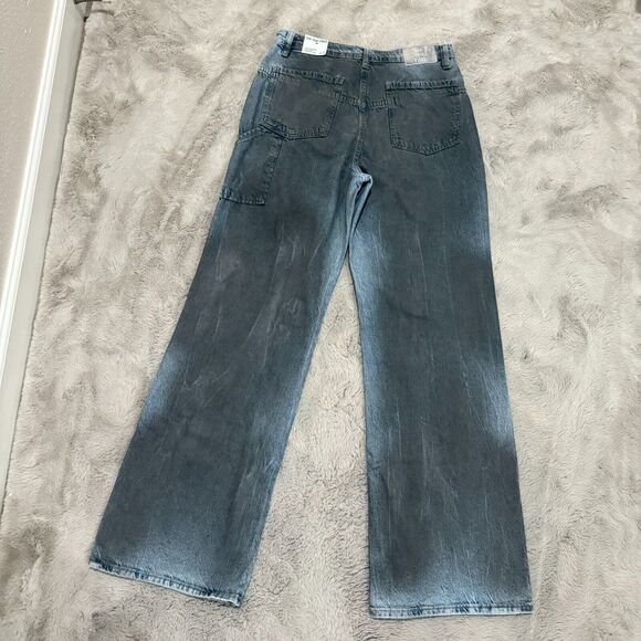 NWT Free People We The Free Tinsley Baggy High Rise Jean 28 Dark Gray Rinse Boho - Picture 11 of 16